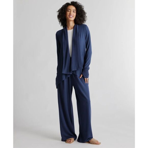 Quince Sweaters - NWT Quince Cardigan Navy Size Large Stretch